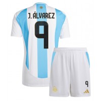 Argentina Julian Alvarez #9 Hjemme Trøje Børn Copa America 2024 Kortærmet (+ Korte bukser)